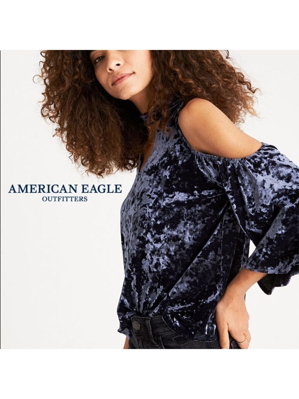 🦩 AMERICAN EAGLE Velvet Off Shoulder Top (🦩2 for $25)